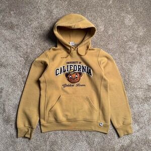 RUSSELL ATHLETIC PALE YELLOW UNIVERSITY OF CALIFORNIA PULLOVER HOODIE